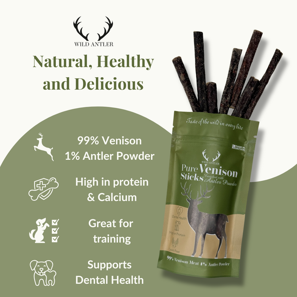Pure Venison Sticks - Enriched with Antler Powder