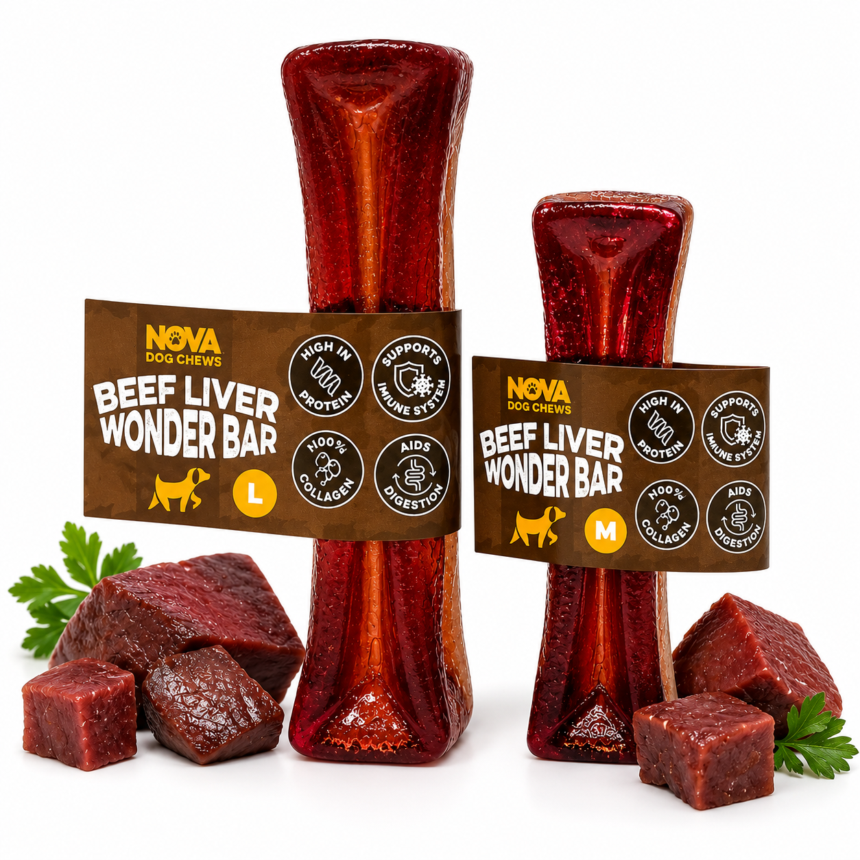 Beef Liver Wonder Bar – High Protein Collagen Dog Chew