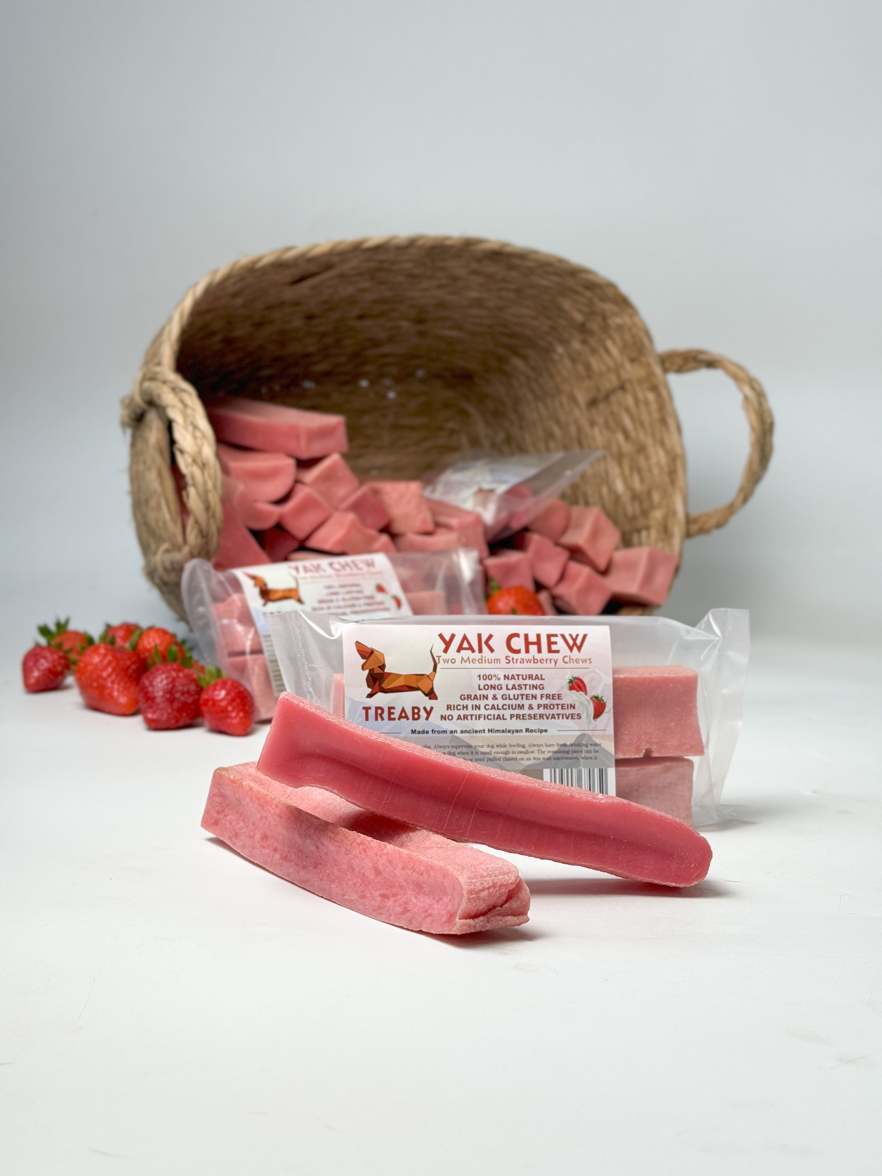 Strawberry Yak Chew - Medium X 2