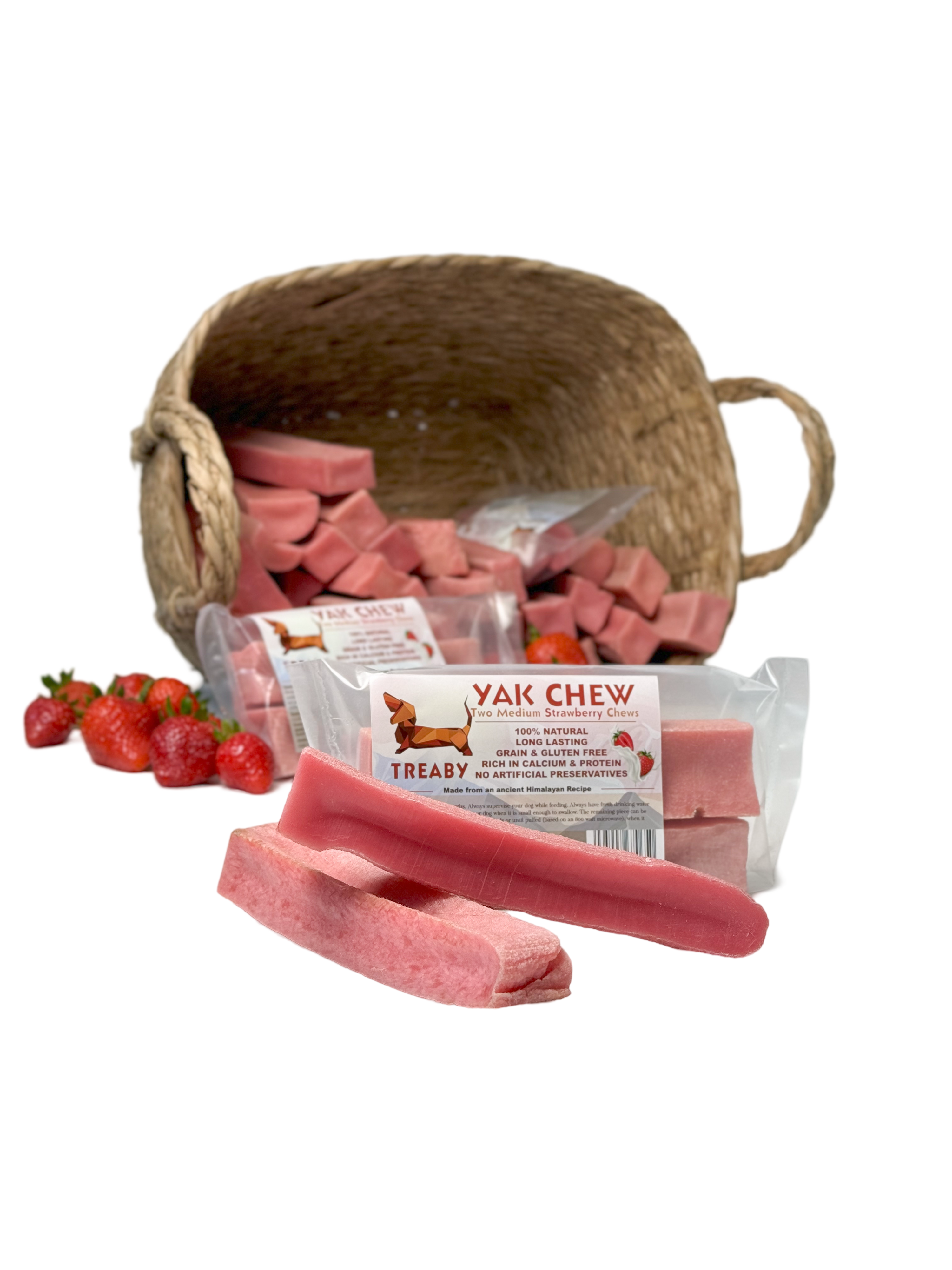 Strawberry Yak Chew - Medium X 2