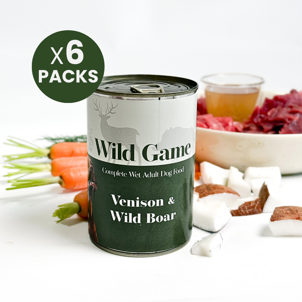 6 X Venison &  Wild Boar - Grain Free Complete Wet  Dog Food 400g