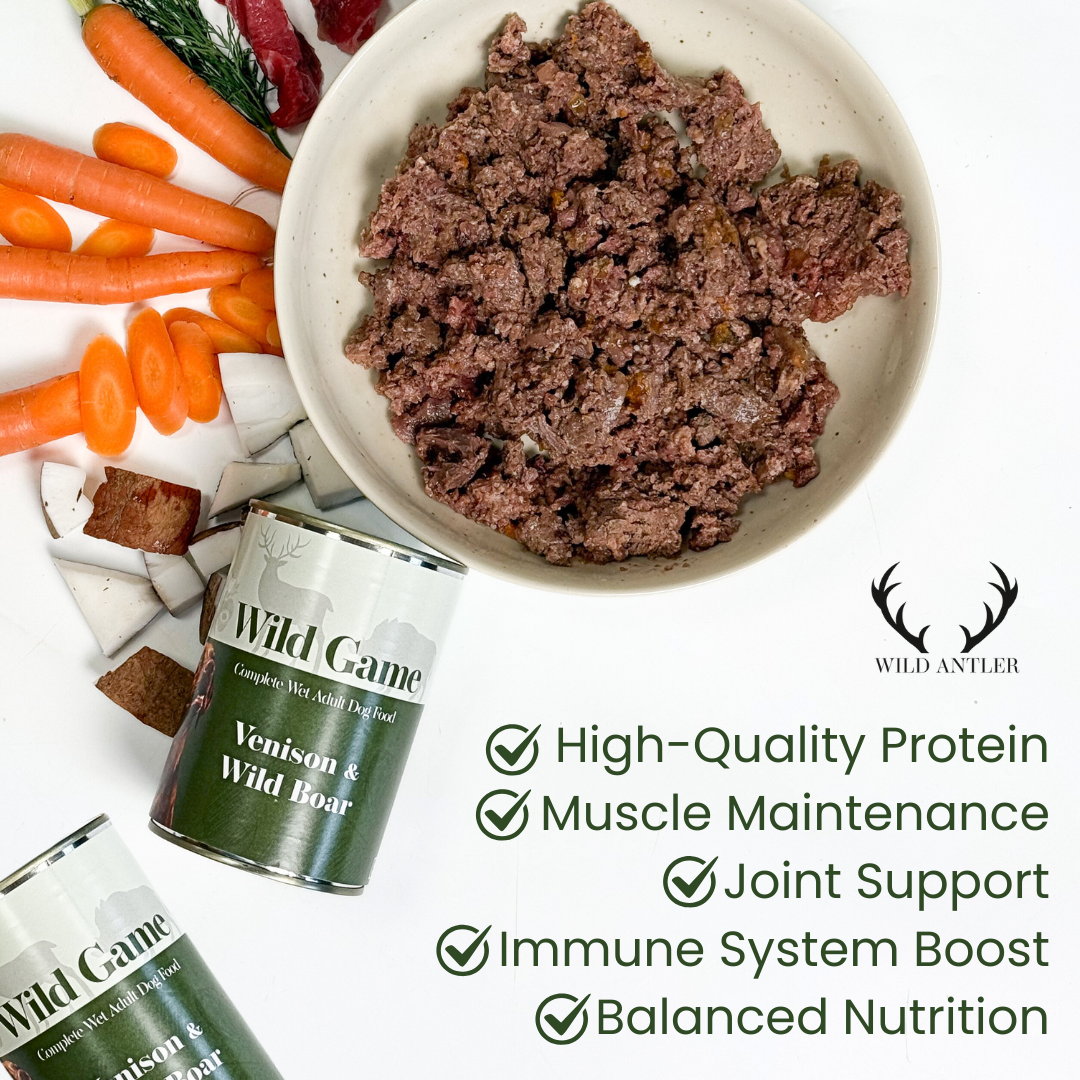 6 x Venison &  Wild Boar - Grain Free Complete Wet  Dog Food 400g