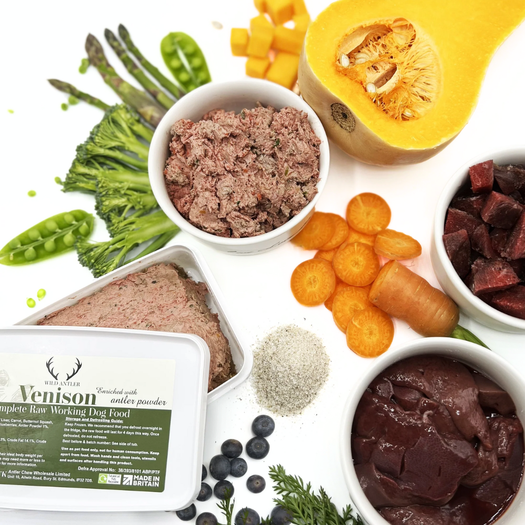 15 x Venison Raw Dog Food Enriched with Antler Powder